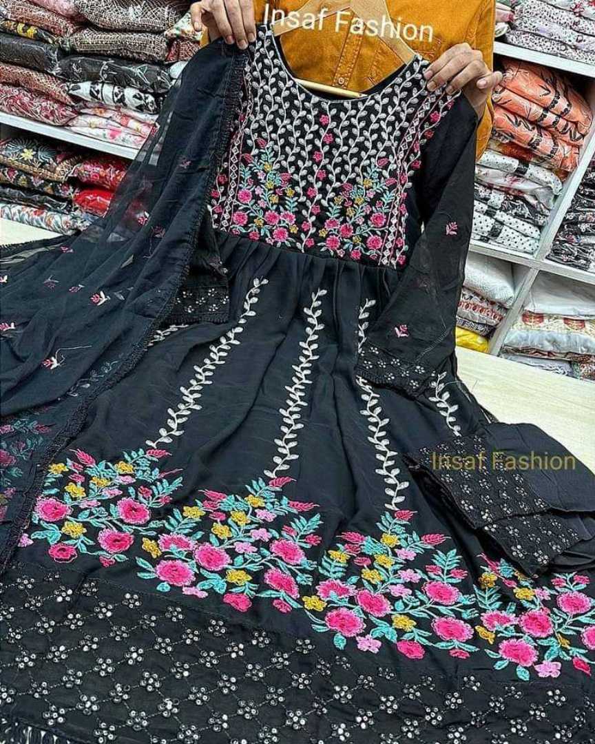 Premium,Quality,Indian,Georgette,Party,Wear,Ready,Nayra,Cut,Dress
