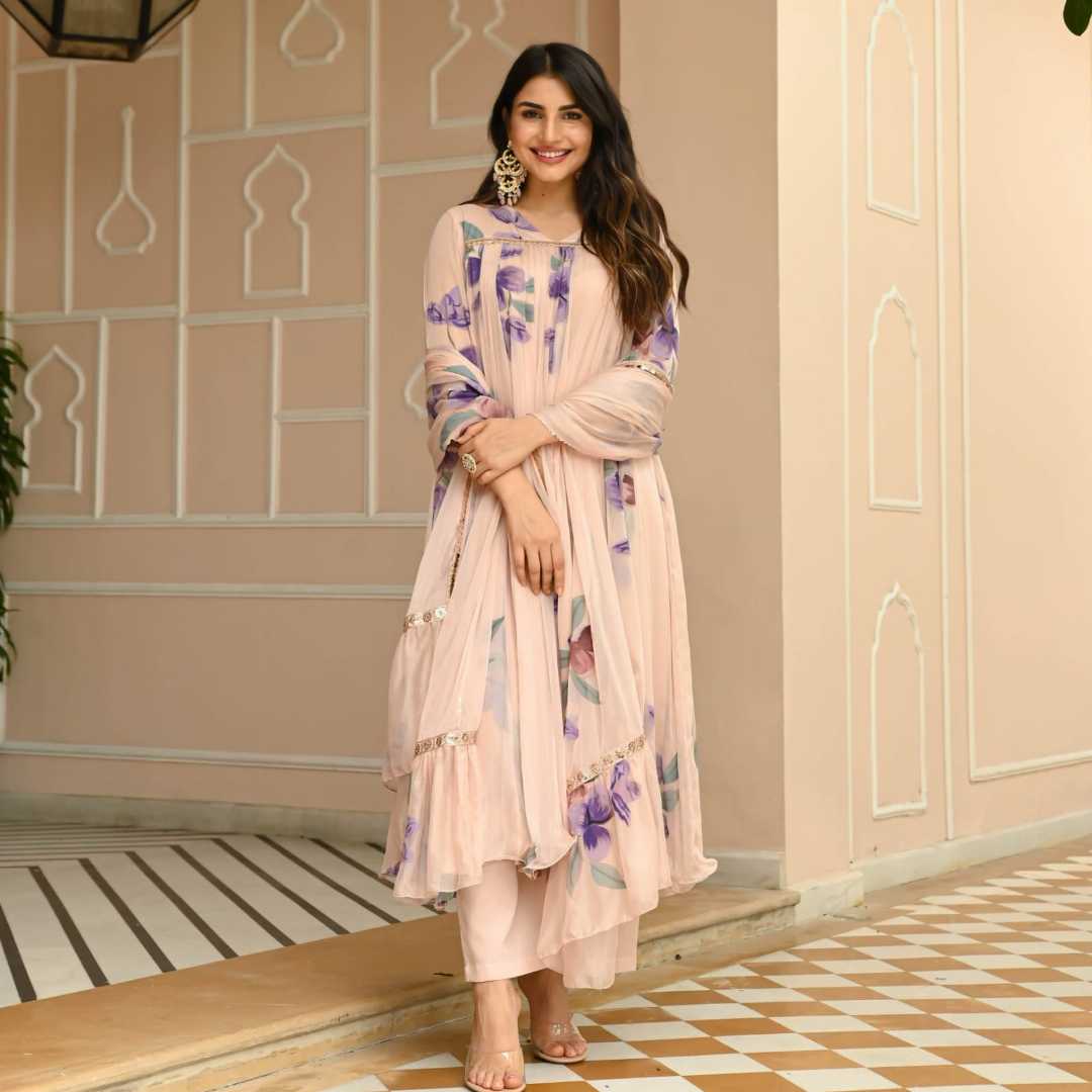 Premium,Quality,Indian,readymade,white,Grown,dress