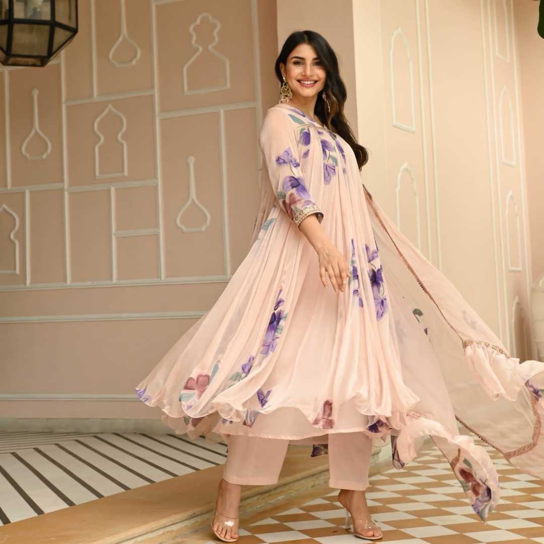 Premium,Quality,Indian,readymade,white,Grown,dress