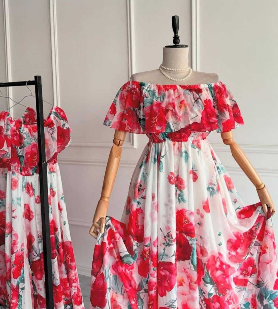 Premium,Digital,Printed,Western,gown,collection,Febrics.china,jorjet