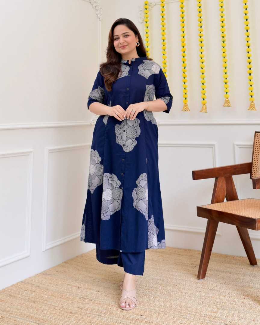 Flora,Cotton,Kurta,Palazzo,Se