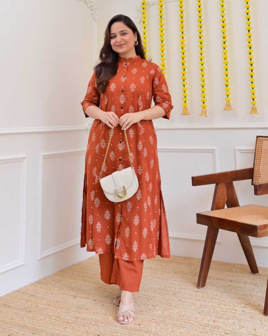 Flora,Cotton,Kurta,Palazzo,Se