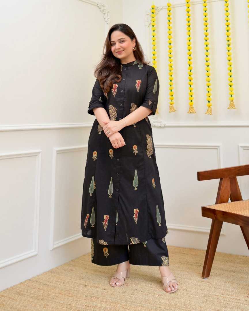 Flora,Cotton,Kurta,Palazzo,Set